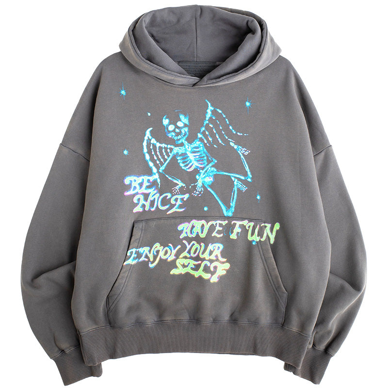 Enjoy Yourself Hoodie Vintage Grey