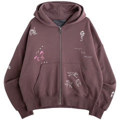 Impulses Zip Hoodie Brown