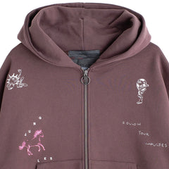 Impulses Zip Hoodie Brown