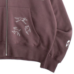 Impulses Zip Hoodie Brown