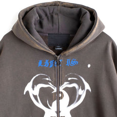 Beautiful Life Zip Hoodie Vintage Grey