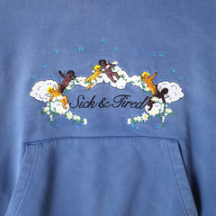 Sick And Tired Vintage Hoodie Blue