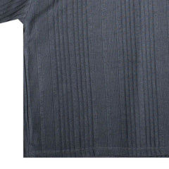 Stripe Knit SS T-Shirt Charcoal