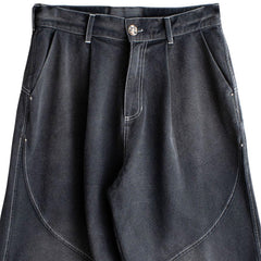 Sun Bleached Slant Pant Washed Black