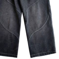 Sun Bleached Slant Pant Washed Black