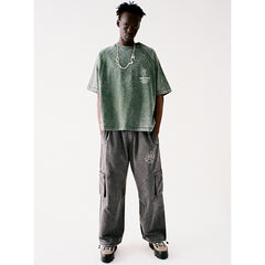 Washed Ripstop Parachute Pant Grey