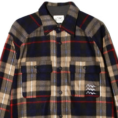 Fleece Plaid CPO Shirt Navy