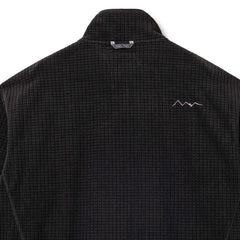 Grid Fleece Zip Jacket Black
