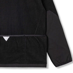 Grid Fleece Zip Jacket Black