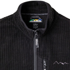 Grid Fleece Zip Jacket Black