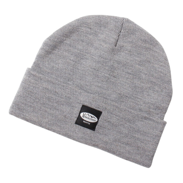 Patched Beanie Oxford Grey