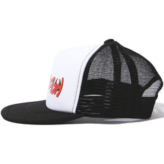 Swoosh Logo Mesh Trucker Black
