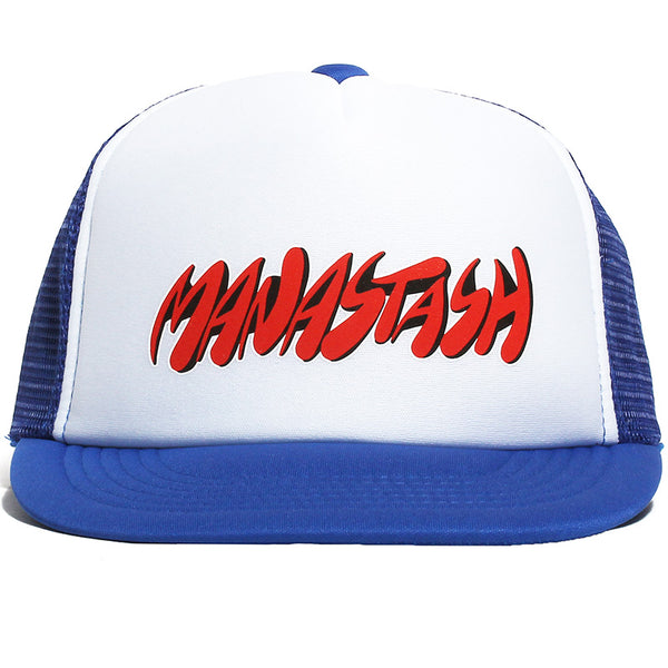 Swoosh Logo Mesh Trucker Blue