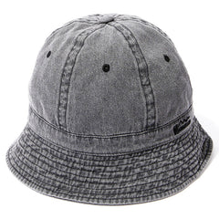 Washed Denim Bucket Hat Black