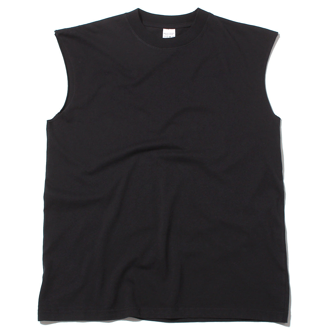 Basic Heavyweight Cut Off Muscle T-Shirt Black