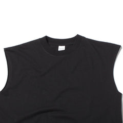 Basic Heavyweight Cut Off Muscle T-Shirt Black
