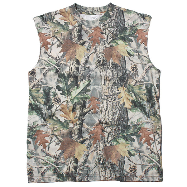 Basic Heavyweight Cut Off Muscle T-Shirt Real Camo