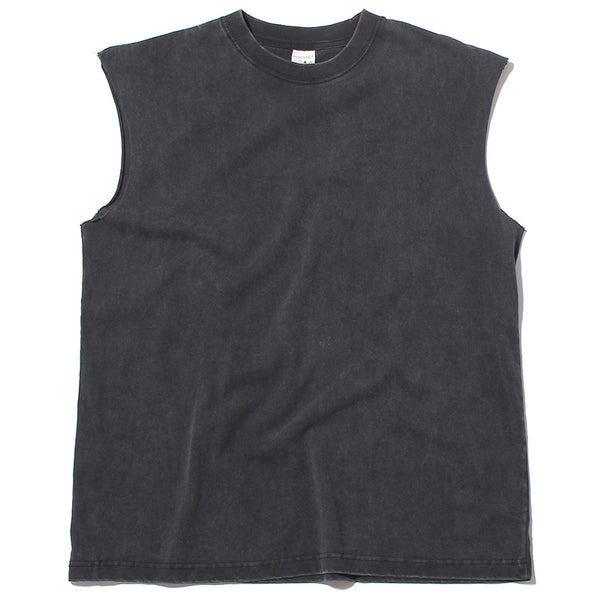 Basic Heavyweight Cut Off Muscle T-Shirt Vintage Black