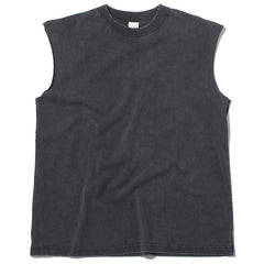 Basic Heavyweight Cut Off Muscle T-Shirt Vintage Black