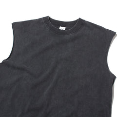 Basic Heavyweight Cut Off Muscle T-Shirt Vintage Black