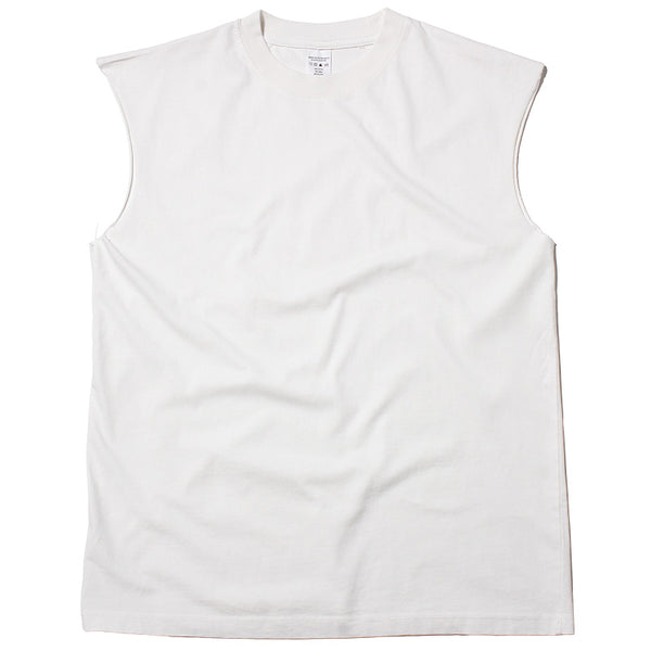 Basic Heavyweight Cut Off Muscle T-Shirt White
