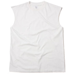Basic Heavyweight Cut Off Muscle T-Shirt White