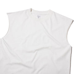 Basic Heavyweight Cut Off Muscle T-Shirt White