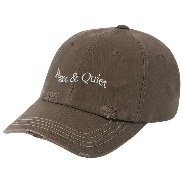Wordmark Contrast Stitch Dad Hat Brown