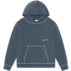 Wordmark Reverse Stitched Hoodie Slate