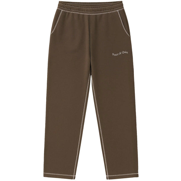 Wordmark Reverse Stitched Sweatpants Brown