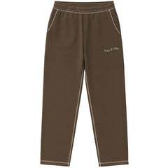 Wordmark Reverse Stitched Sweatpants Brown