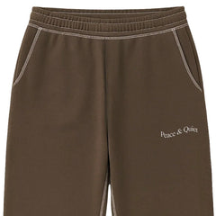 Wordmark Reverse Stitched Sweatpants Brown