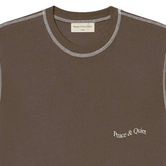 Wordmark Reverse Stitched T-Shirt Brown