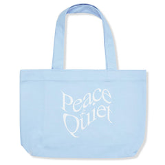 Warped Wordmark Tote Bag Baby Blue