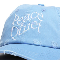 Warped Wordmark Distressed Dad Hat Baby Blue
