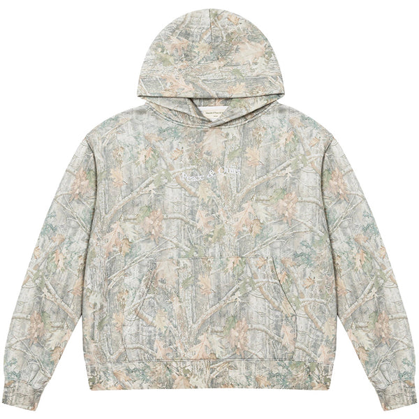 Wordmark Camo Distressed Hoodie Camouflage
