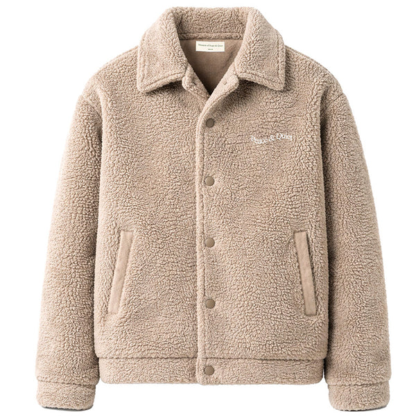 Wordmark Sherpa Work Jacket Taupe