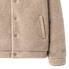 Wordmark Sherpa Work Jacket Taupe