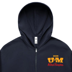 Cut The Net Zip Hoodie Navy