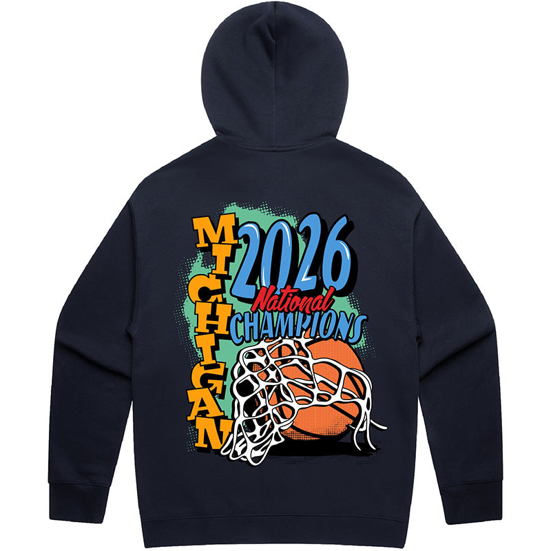 Cut The Net Zip Hoodie Navy