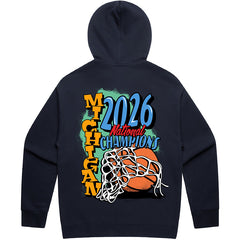 Cut The Net Zip Hoodie Navy