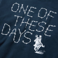 Barbed Zip Up Hoodie Hard Washed Navy