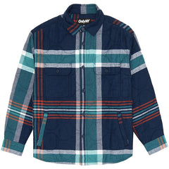 Hoffman Quilted Shirt Jacket Navy Plaid