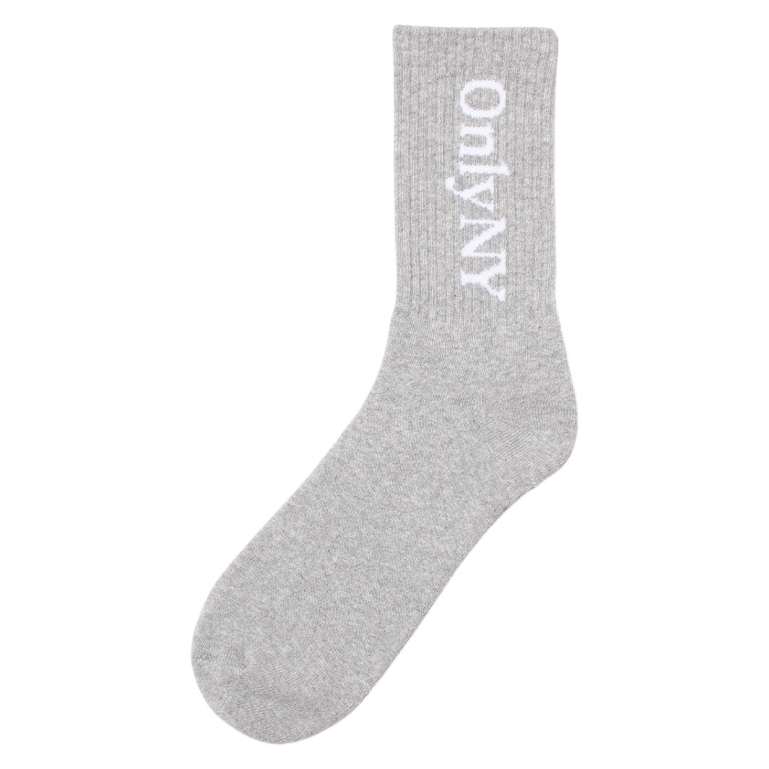 Lodge Logo Socks Heather Grey / White