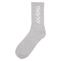 Lodge Logo Socks Heather Grey / White