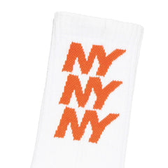 NY Repeat Crew Sock White