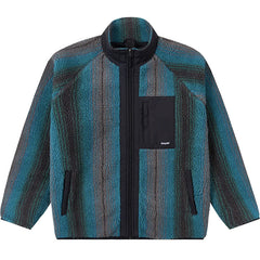 Radiant Stripe Fleece Jacket Teal Multi