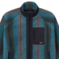 Radiant Stripe Fleece Jacket Teal Multi