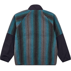 Radiant Stripe Fleece Jacket Teal Multi