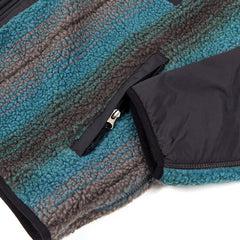 Radiant Stripe Fleece Jacket Teal Multi